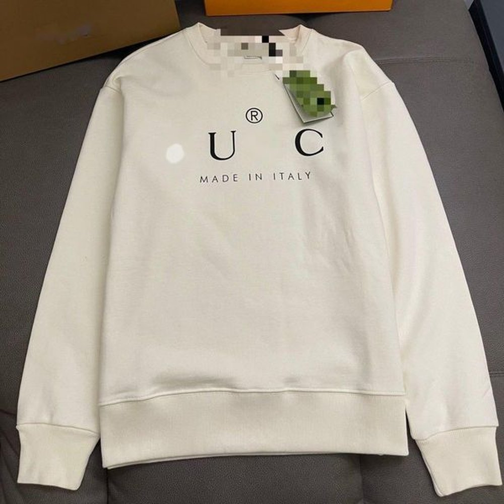 Sweatshirts GU Mens Hoodies Look Slim And Lazy Suitable For Outdoor Wear Niche Fashion No Hat Simple Printed Pattern Unisex Versatile Trendy