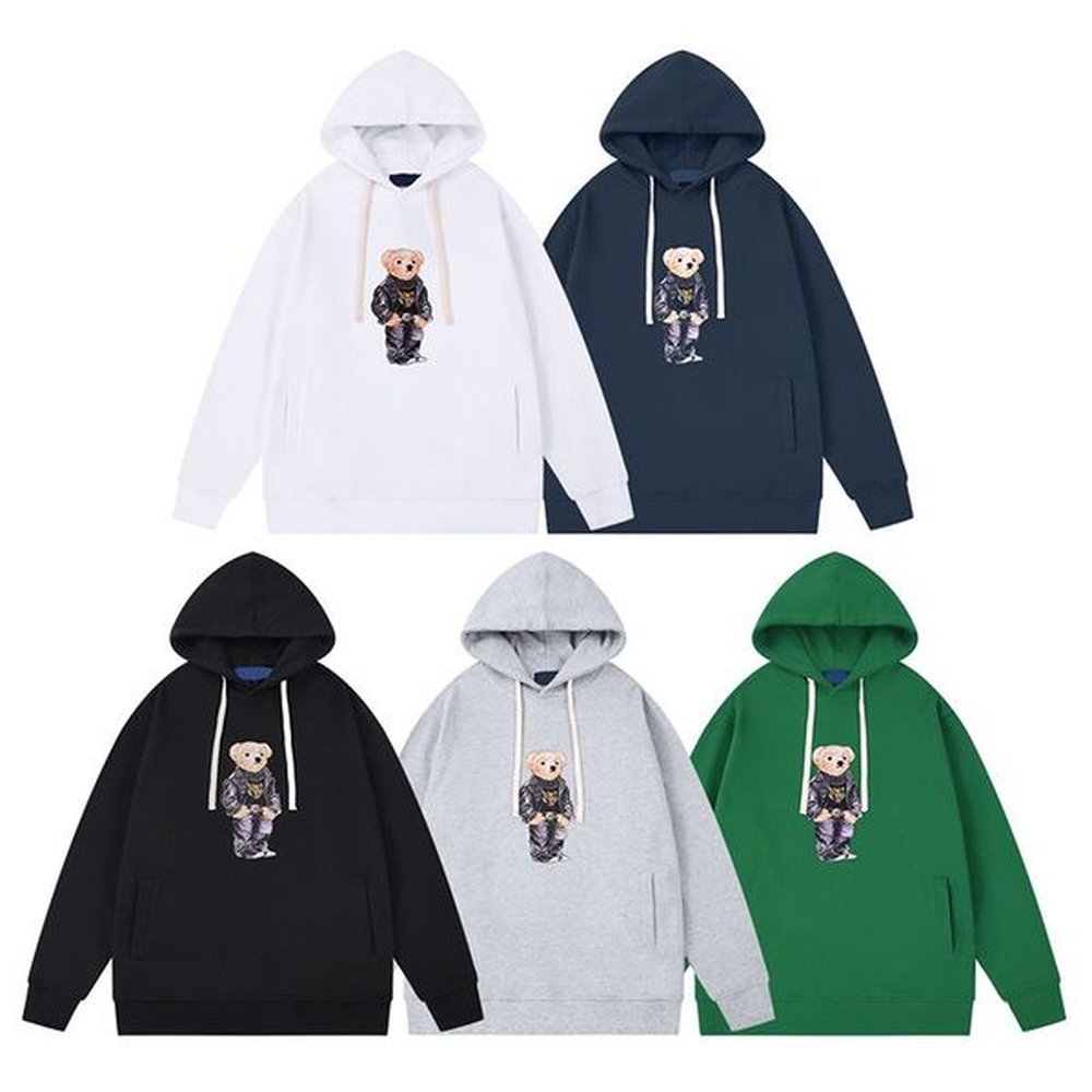 Sweatshirts Mens Ralp Designer Laurens Hoodies Horse Fashion Bear Print Cotton Casual Polo High Quality Sweatshirt Brand Tops Pullovers Spri