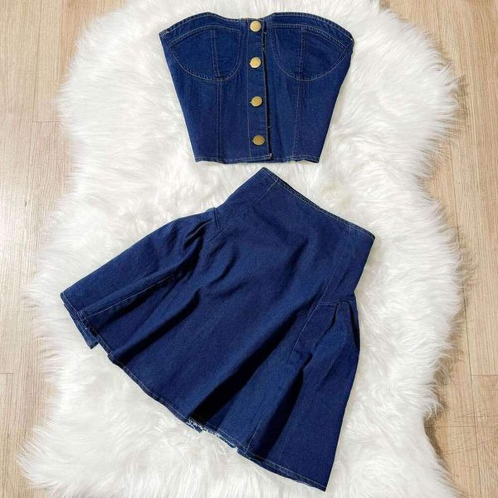 sweet and cool spicy girl skirt womens summer short cowboy