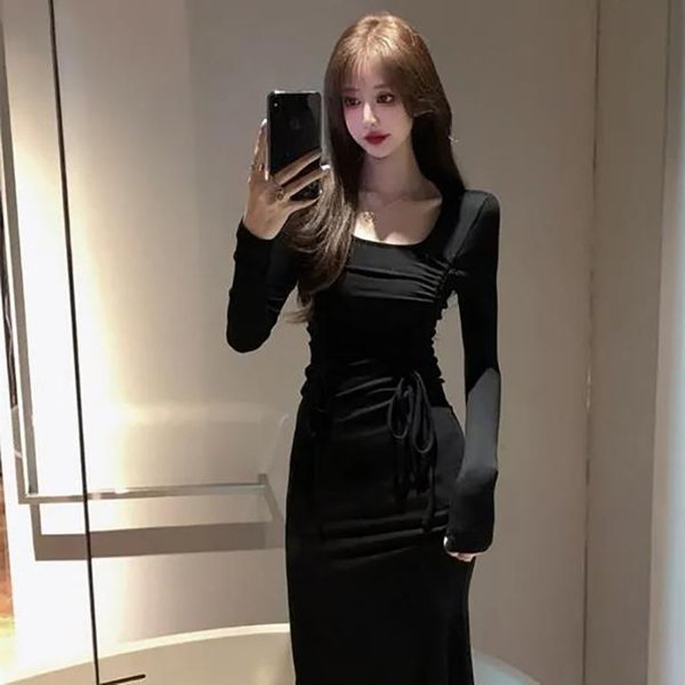 sweet and spicy dress autumn new french temperament slim