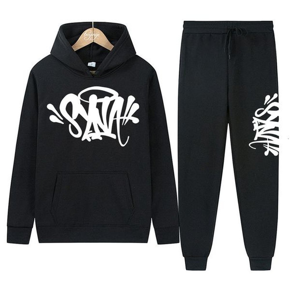SynaWord Sweatshirts Synaworlds Mens Women Hoodies Drill Style High Street Hip Hop Pants Tech Fleece Trendy Brand Loose Sport Set Tracksuit