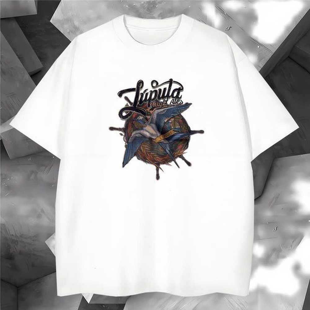 T Shirt For Man 230g Cotton bird Beach Crew Neck Asian Size Men Tops Tees Wholesale Free Shipping Tshirts