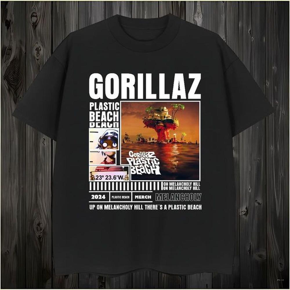 T shirt 230g Pure Cotton GORILLAZ Street Wear Crew Neck Breathable Anime Tshirts Factory Direct Popular Clothes