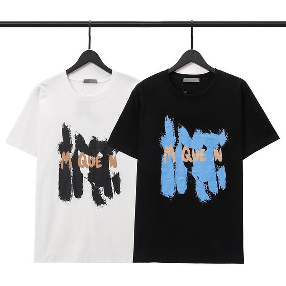 T shirt Mens Designer 2024 Summer Men's and Women's Cotton T Shirts Loose Couples French Simple Letters Hip Hop Short Sleeves M-XX