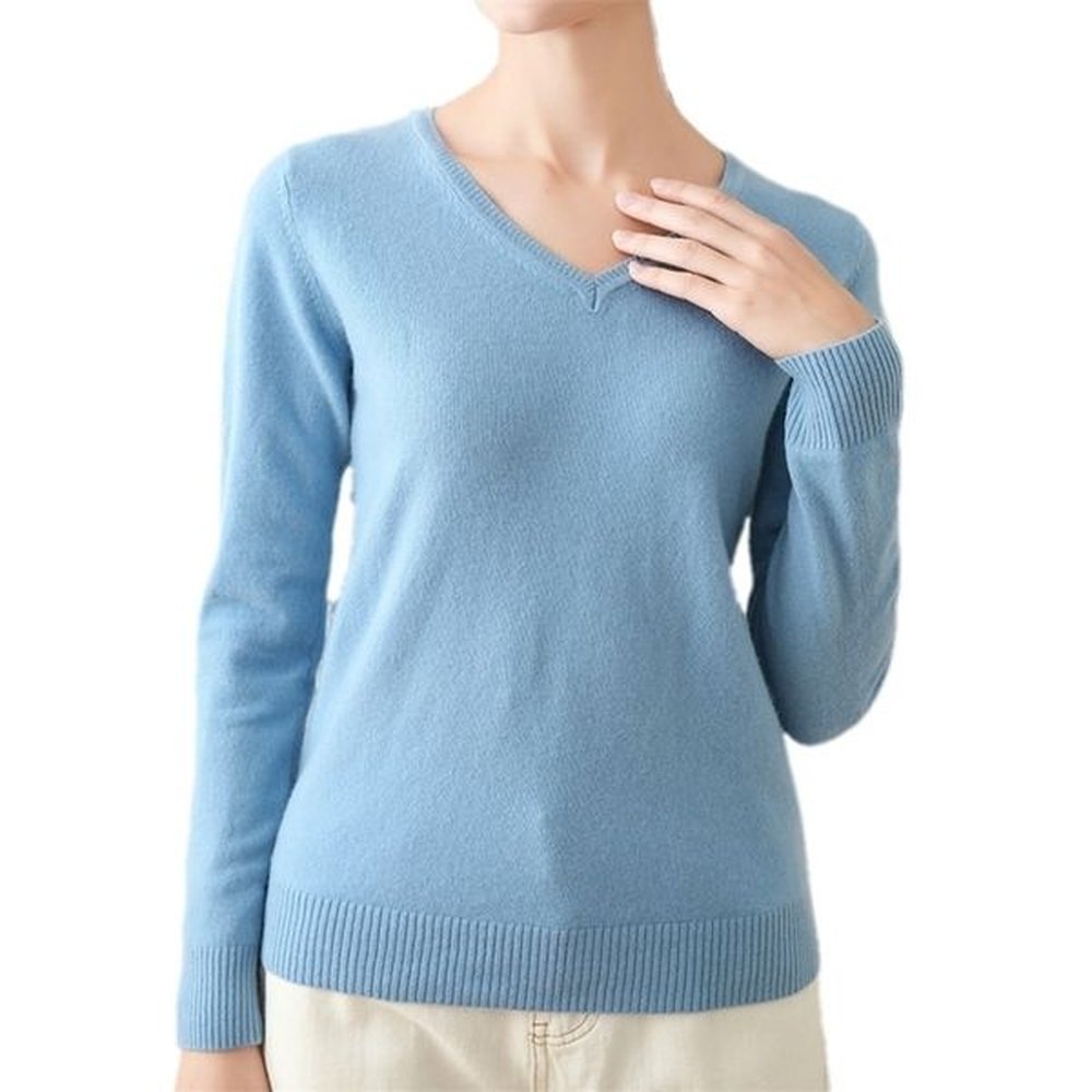 tailor sheep sweater women vneck long sleeve knitted wool pullover