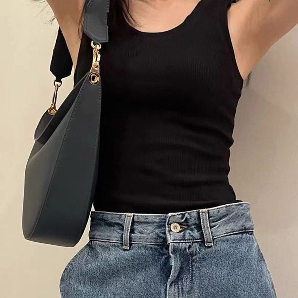 tank top summer slim sleeveless womens croptop outwear elastic sports
