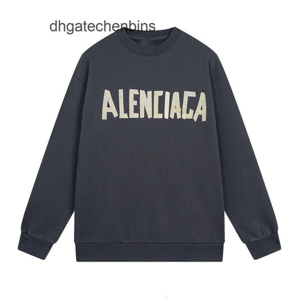 Tape High Home Men Fashion Brand Sweaters Quality b Spray Hoodie Adhesive Balencags Direct Sweater Printing Wash Version Out Paris Mens Wome