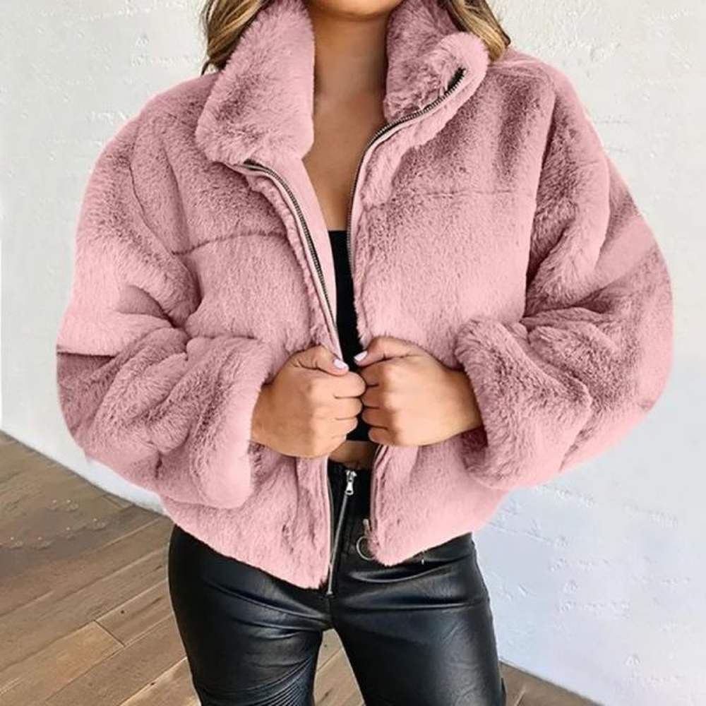teddy women winter faux fur coat thick plus size fluffy