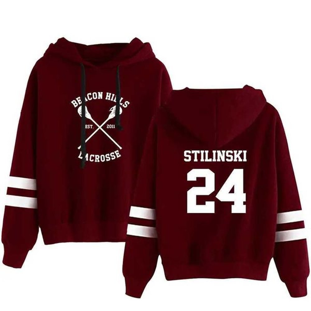 Teen Wolf Hoodie Unisex Pocketless Sleeve Women Men Sweatshirt Harajuku Streetwear Stilinski 24 Fashion Clothes Plus SizeC241018