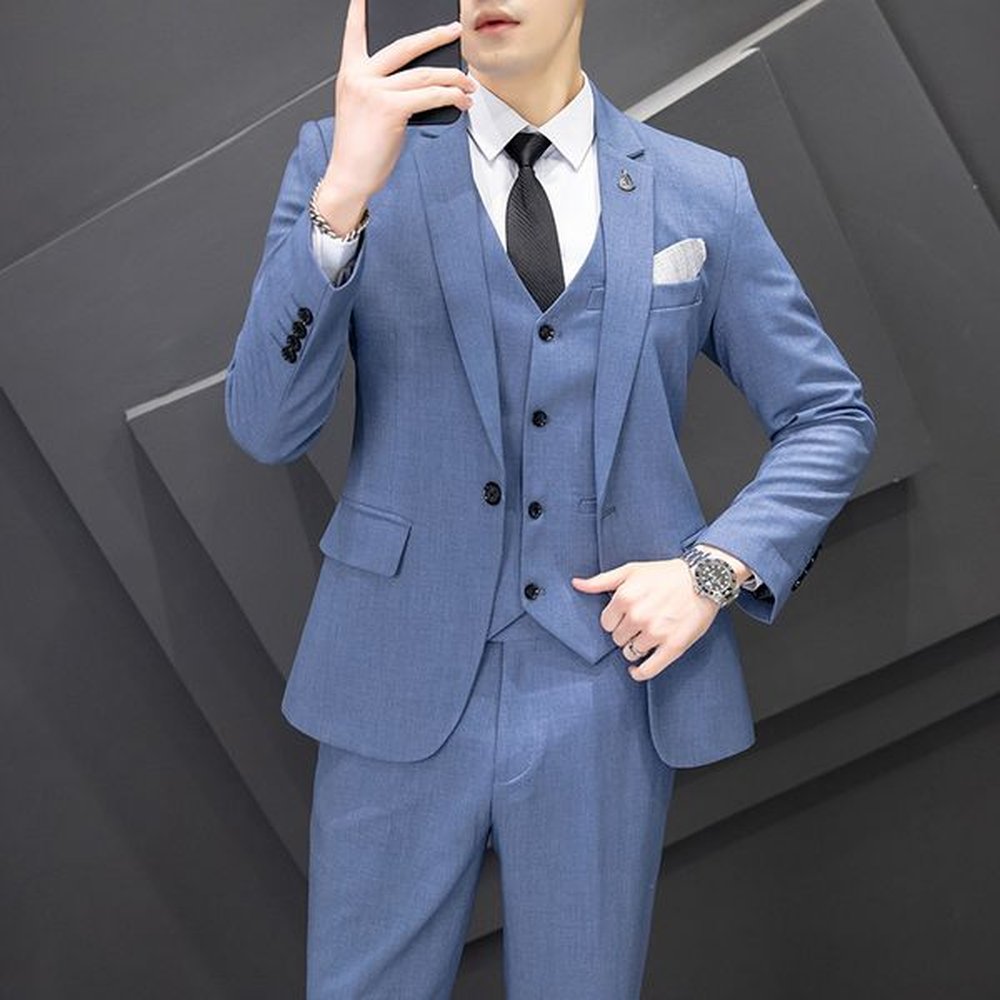 T124Elegant Small Size Slim Fit Men's Suit for Weddings - Perfect for Grooms and Best Men