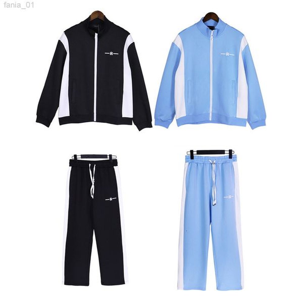 The 2023 latest mens tracksuit street trend letter pattern print design gym running tracksuit fashion