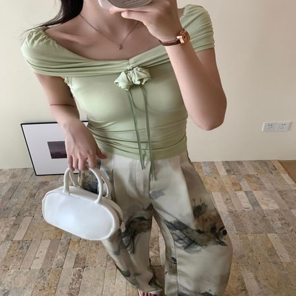 thermostatic romance pure desire style tshirt short sleeve gentle french
