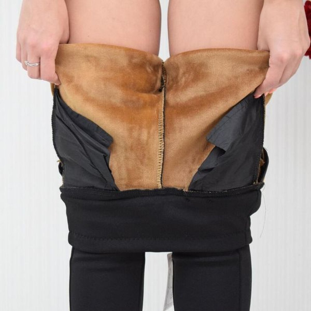 thick warm female pants new autumn winter skinny velvet wool
