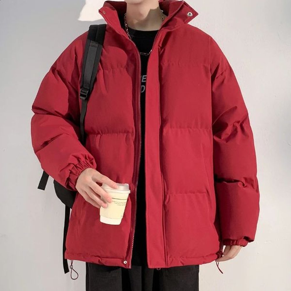 Thick Warm Padded Snow Coat men Oversize bread Jacket Stand collar Male Winter Men Outdoor winter parka men warm Outwear 241121