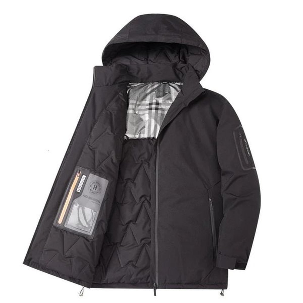 Thick Winter Jacket Men Warm Hat Detachable Puffer Jackets Windproof Coats Casual Arrivals 241112