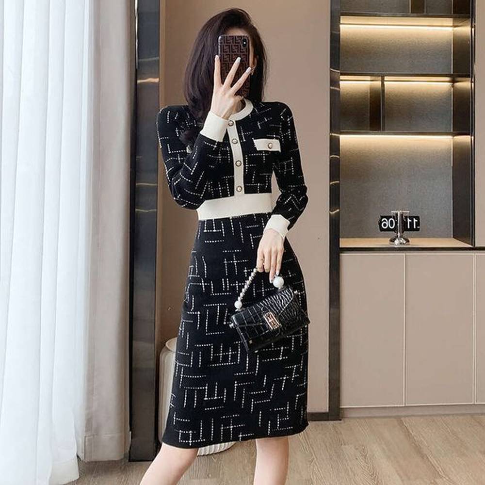 thirteen rows winter new small fragrant knitted for women korean