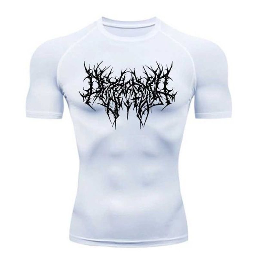 2019 Thorns Print Fitness Tight T-shirt Mens Running Fitness Summer Quick drying Short sleeved Sports Exercise Shirt Top S-3XL W250111