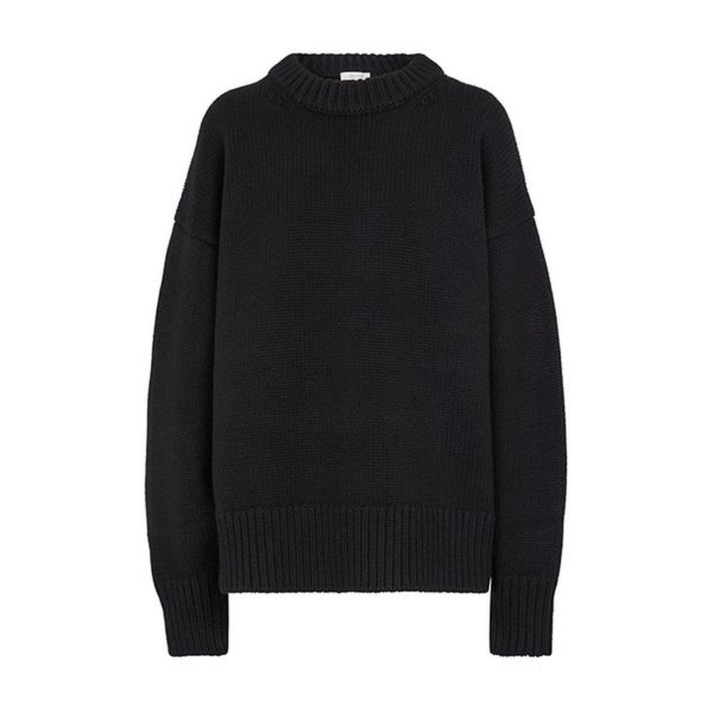 thr ow half high neck sweater autumnwinter minimal loose fit