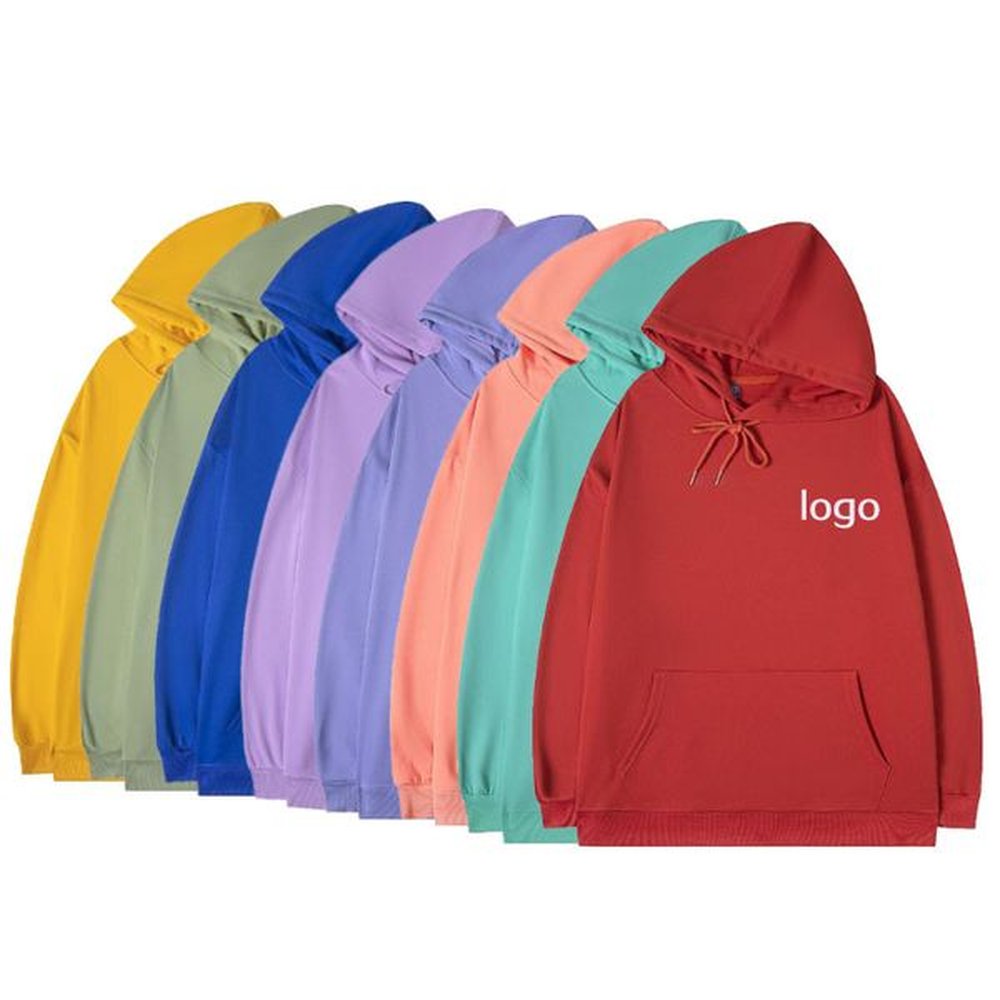 Tide Drop Shoulder Sweatshirt Wholesale Spring and Autumn Long Sleeve Thin Section Pullover Hooded Sweatshirt Printed Logo
