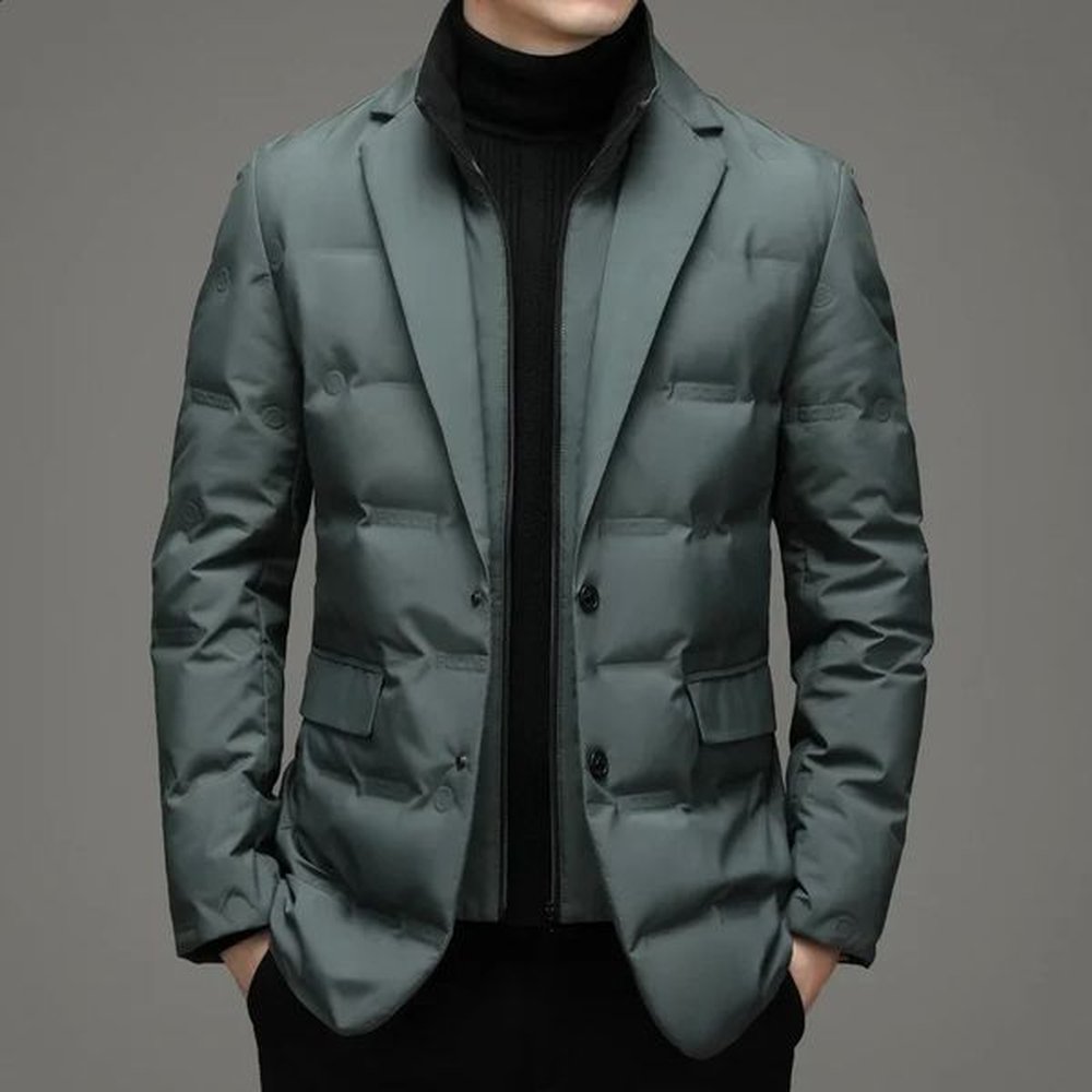 Top Grade Man Down Jacket 2023 Arrival Men Business Casual Classic Suit Collar 90 Gery Duck Coat Keep Warm parkas 241228