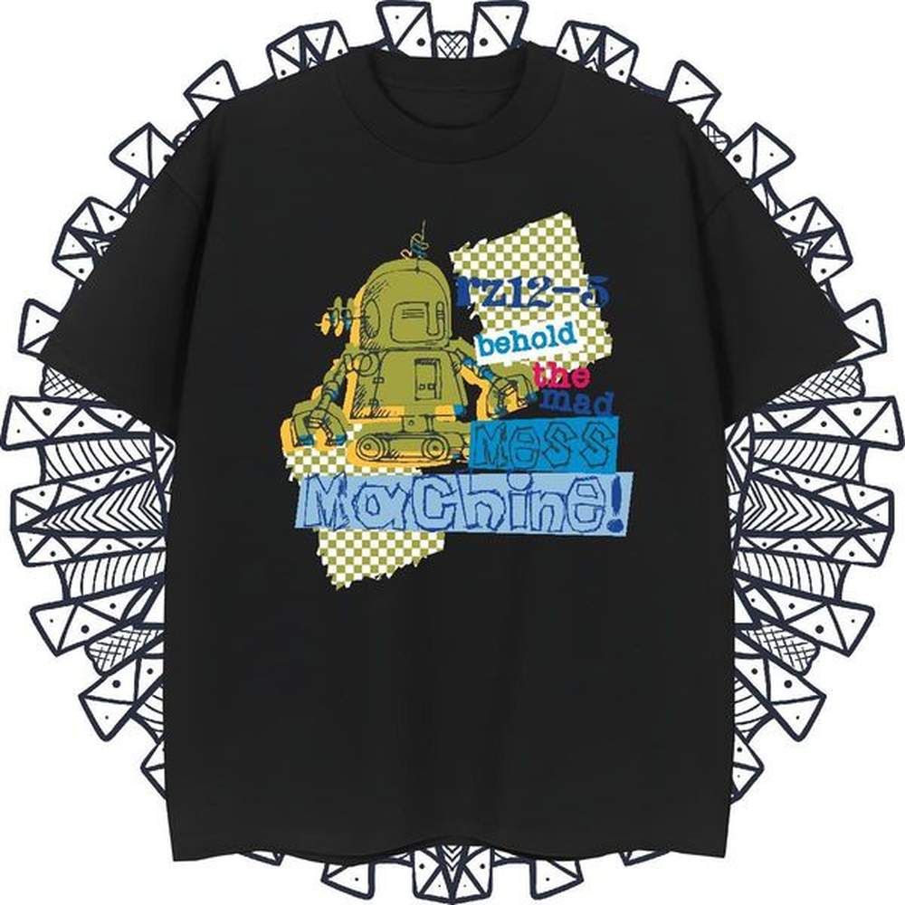 TOP Quality Men Tees Casual Beach 230g Cotton DIY Printed Breathable Crew Neck robot T Shirts Men Customized Tees Shirts