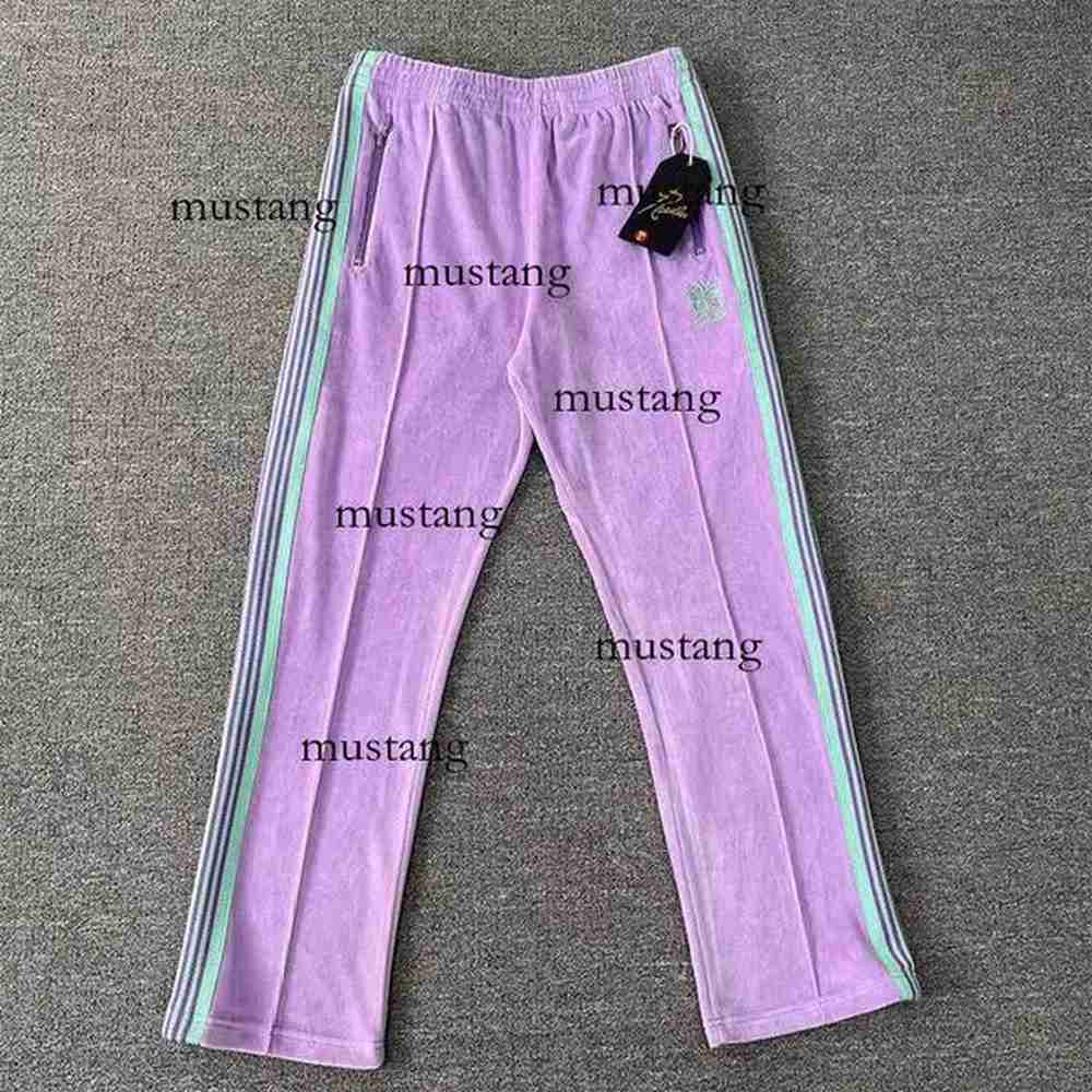 Top Quality Veet Sweatpants Men Women Jogger Drawstring Stripe Track Pants Embroidery Trousers