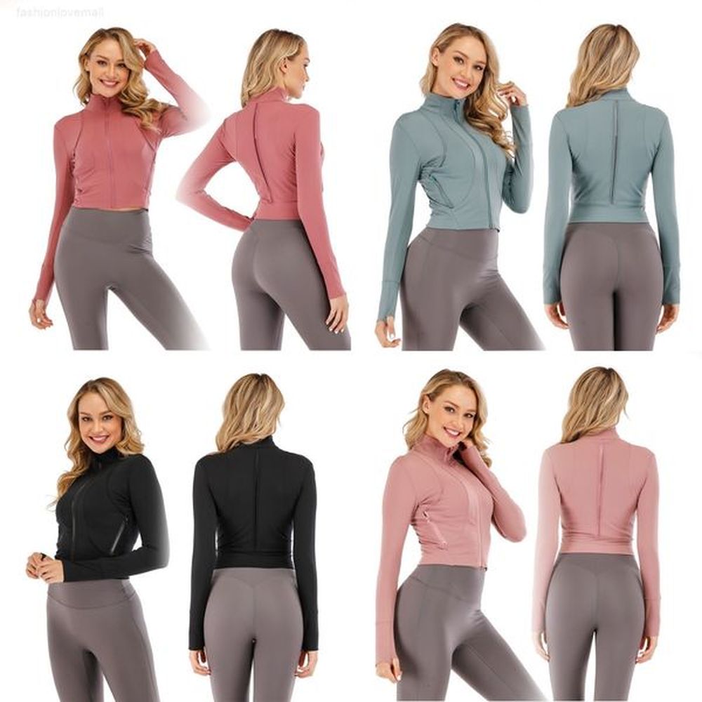top women hooded jacket elasticity woman sports jackets athletic yoga