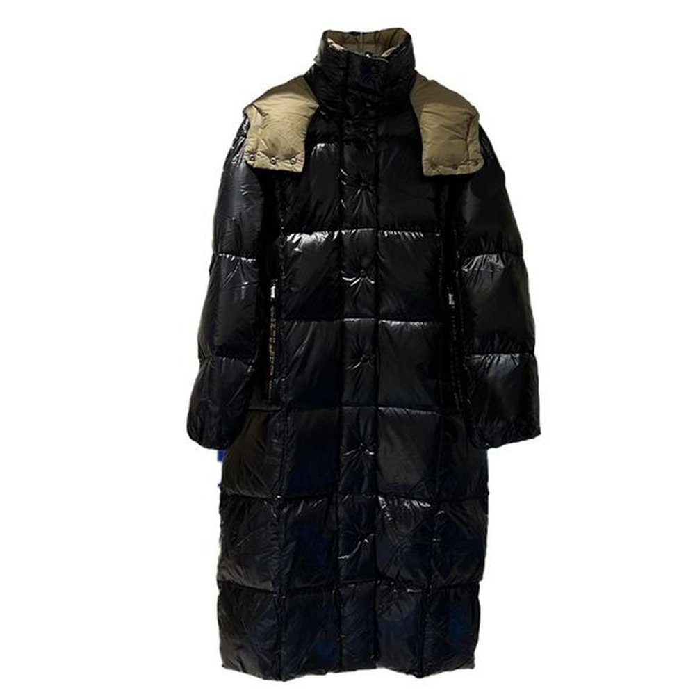TOPSTONEY 2023 Winter Korean Version Of Leisure Down Jacket Fluffy Clothing Thickened Long Knee-high Glossy Hooded Down Heated Jacket 017