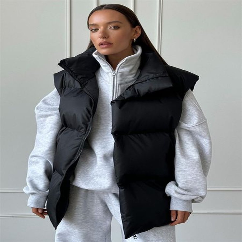 tossy casual loose sleeveless jackets parkas female winter new