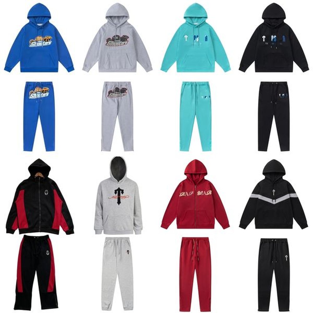 tracksuit mens sweatsuit designer tracksuit sweatpants trap hoodies 380g blend cotton fabric US S-XL Wholesale 2 pieces 5% off