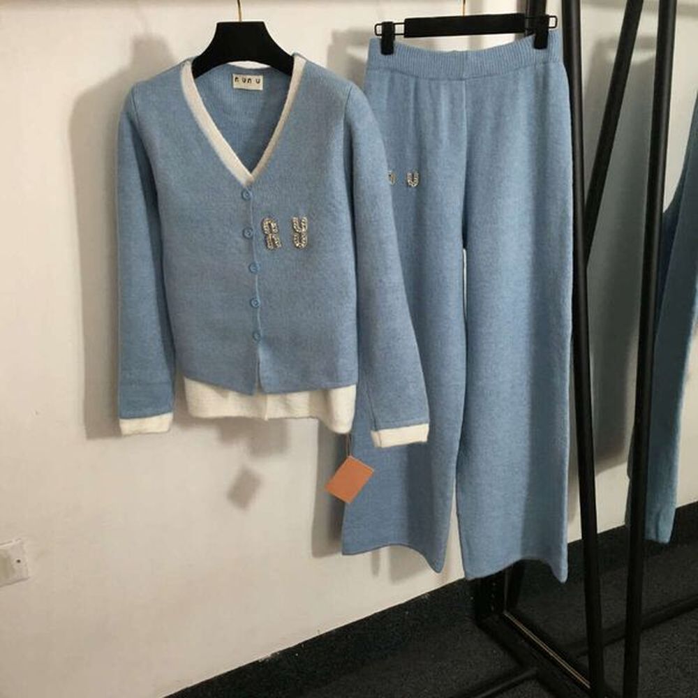 tracksuit women designer cardigan women brand spring two piece set