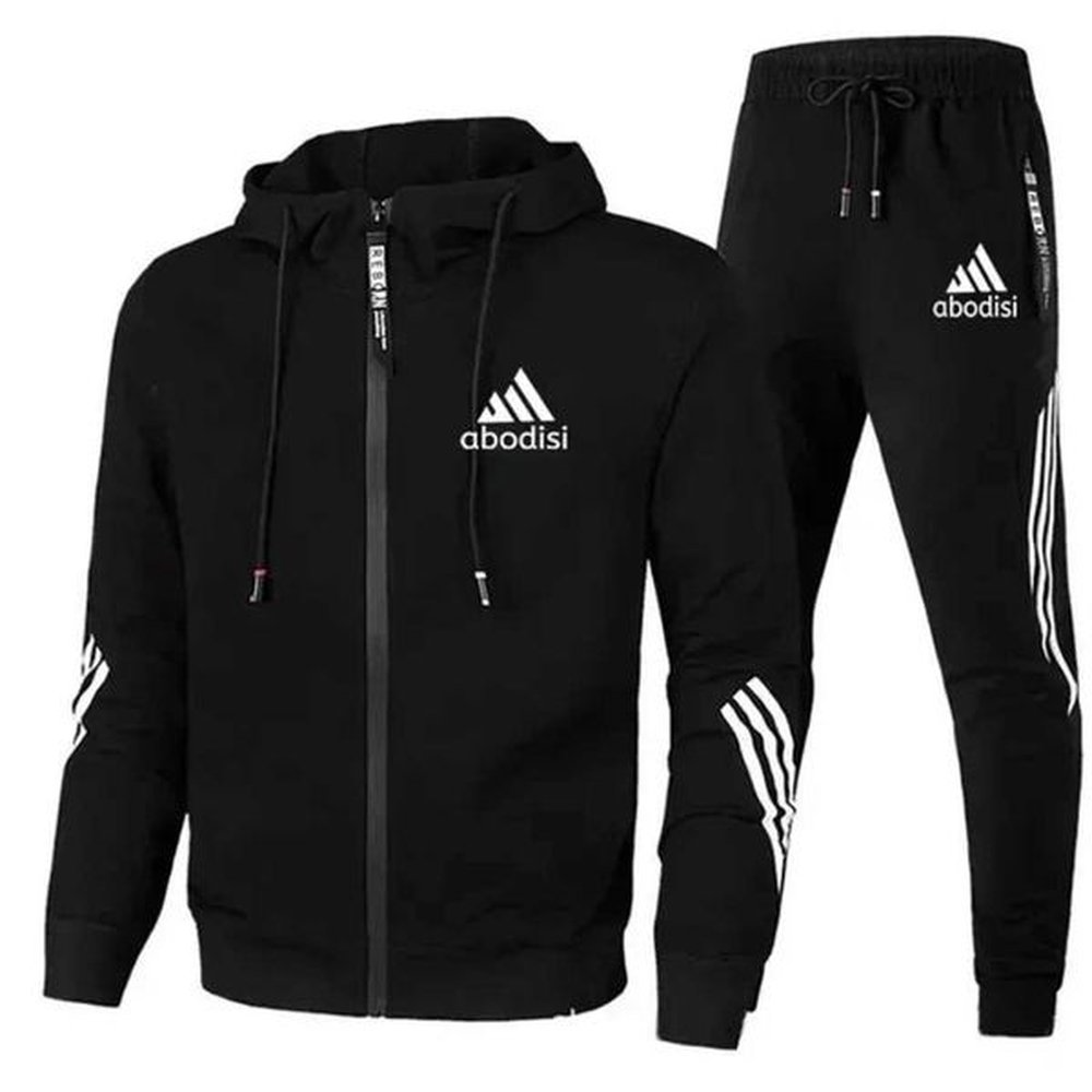 Tracksuits Mens suit jacket casual sportswear mens hooded sweatshirt and two-piece zipper sports pants H241114