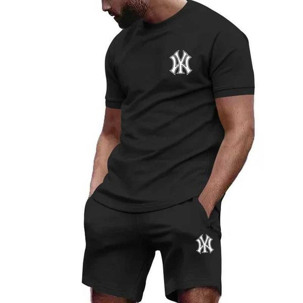 Tracksuits Mens two-piece short sleeved T-shirt pants set running and fitness sportswear summer 2024 H241218 UGA0