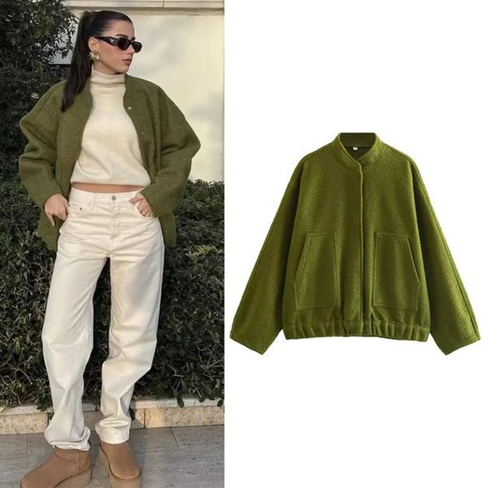 traf woman tweed jacket coat fluffy plush jackets for women