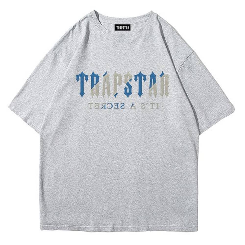 Trapstar mens T Shirt Set Letter Embroidered Tracksuit designer Short Leisure Loose Crew Neck Cottons Print Luxury Tops Clothing Cotton Stre