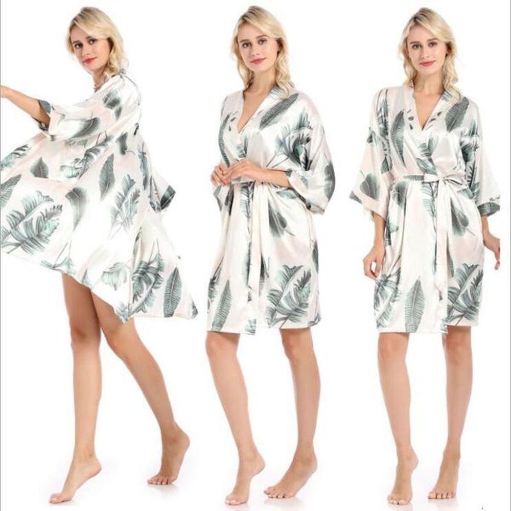 trcal robes v neck belted women half sleeve sleepwear elegant