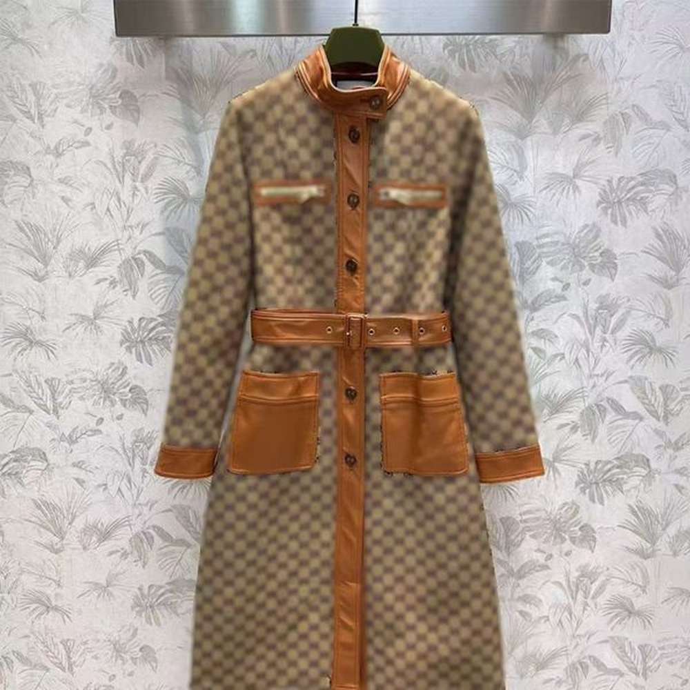 trench coat women designer jacket double breasted jacket letter printed