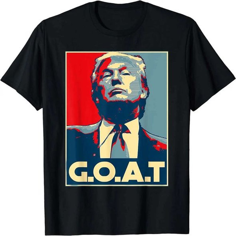 Trump Goat Middle Finger Election 2024 Republican Poster T-shirt X241107