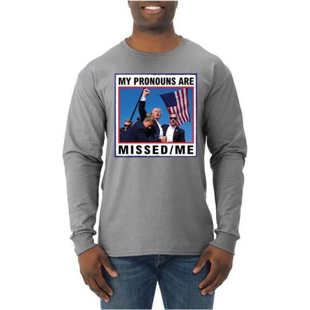 Trump supports 2024 election my manifesto missed out on my fun punch pump mens long sleeved T-shirt X241107