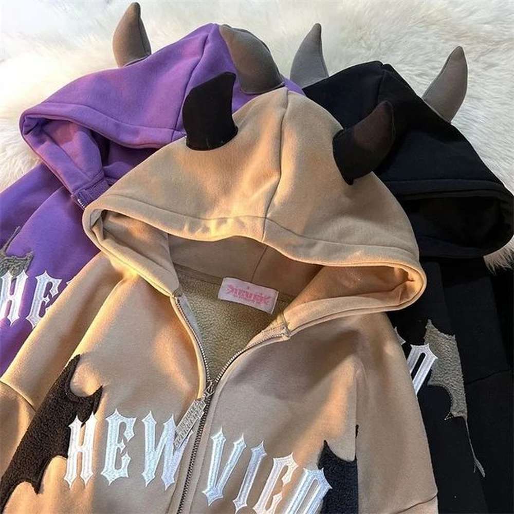 trumpet hoodie hip hop trumpet wing retro hoodie thick oversized