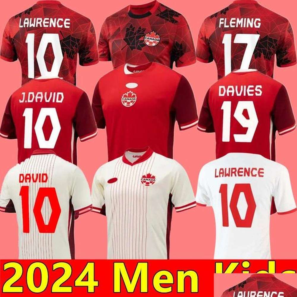 T-Shirts 2024 Canada Soccer Jerseys Jdavid Men Kids Kit Women Uniforms National Team Davies Larin 24 25 Ugbo Cavali Millar Eustaqu Ot9Pj