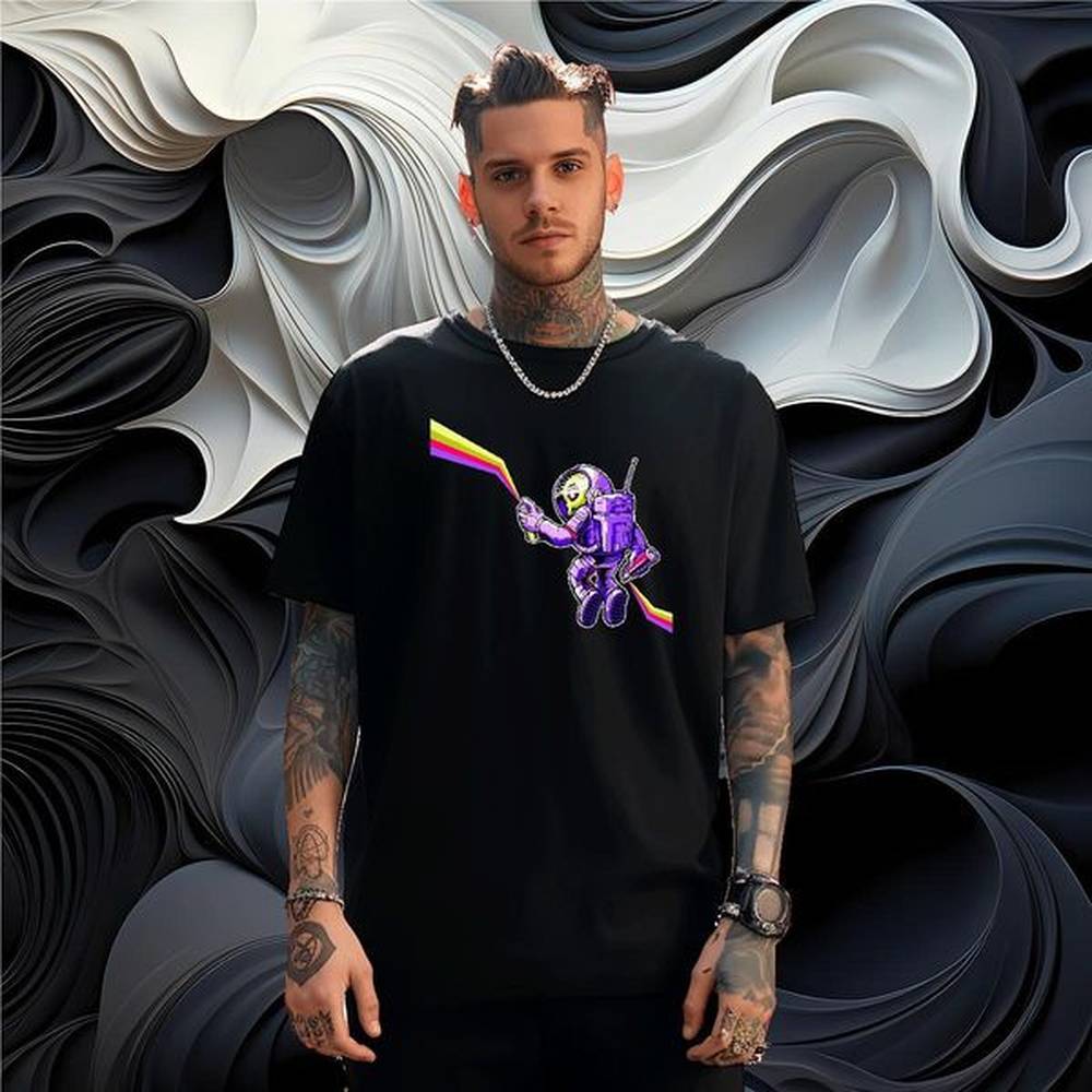 T-Shirts for Men 230g Pure Cotton universe Daily Wear Breathable Short Sleeve Graphic Couples T Shirts Designer Comfortable Tops Tees