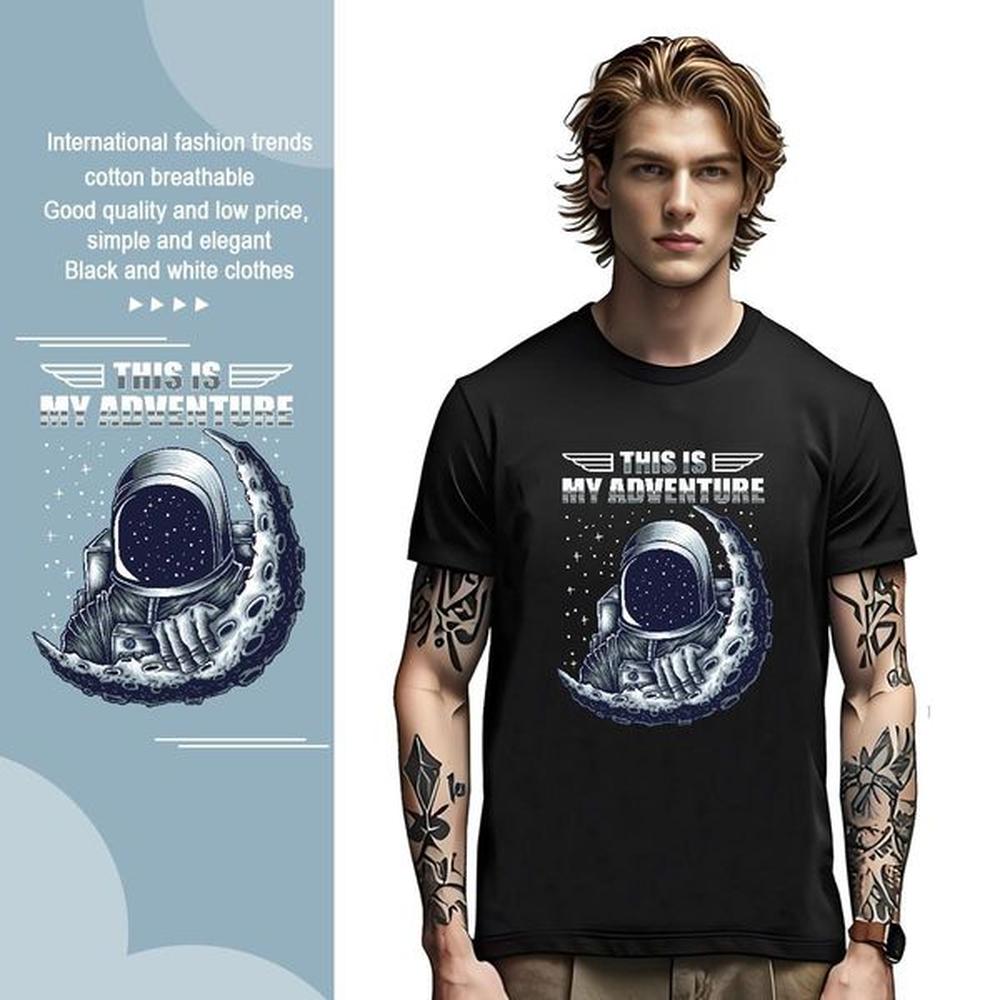 2024 T-Shirts for Men universe 100% Cotton 230g Tshirts High Street Hip Hop Breathable Soft Oversized TOP Quality Clothes