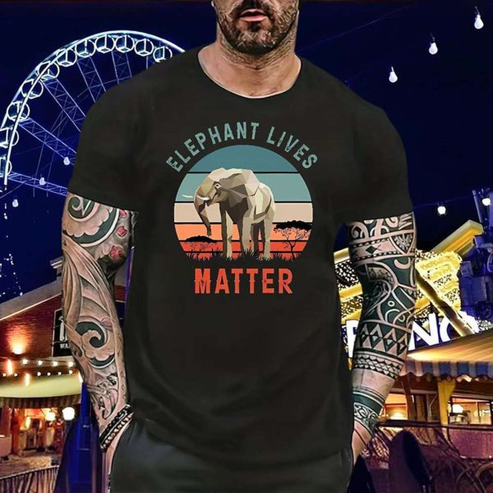 T-Shirts 230g Cotton Elephant Sports Casual Short Sleeve Soft Custom Cartoon Men Clothes T-Shirt Brand Comfortable Tee Shirt