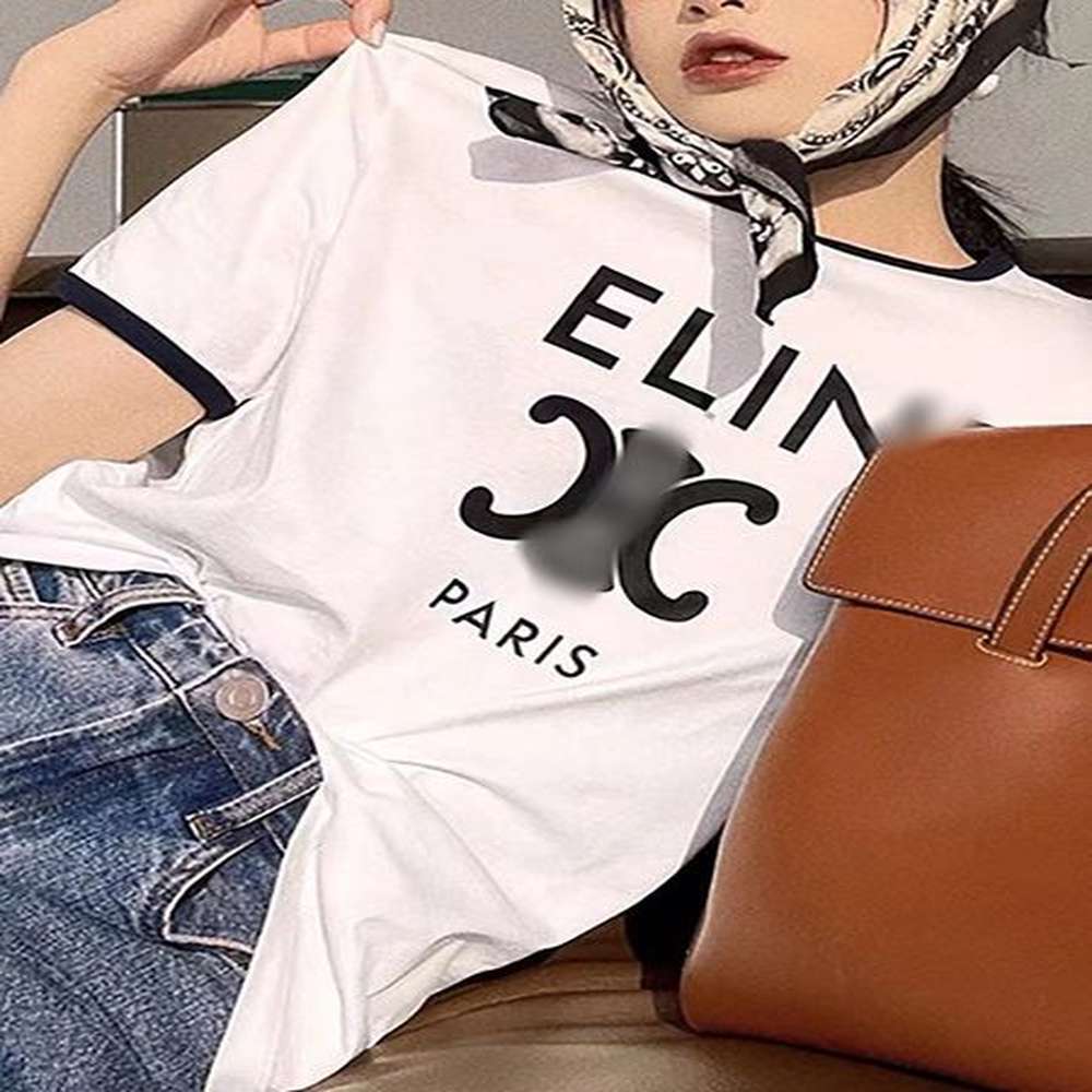 T-shirts New Womens CE Arc Letter Printing Luxury Casual Short-sleeved Cotton T-shirt Letters letter print classic tshirt Top Men Hip Hop qu