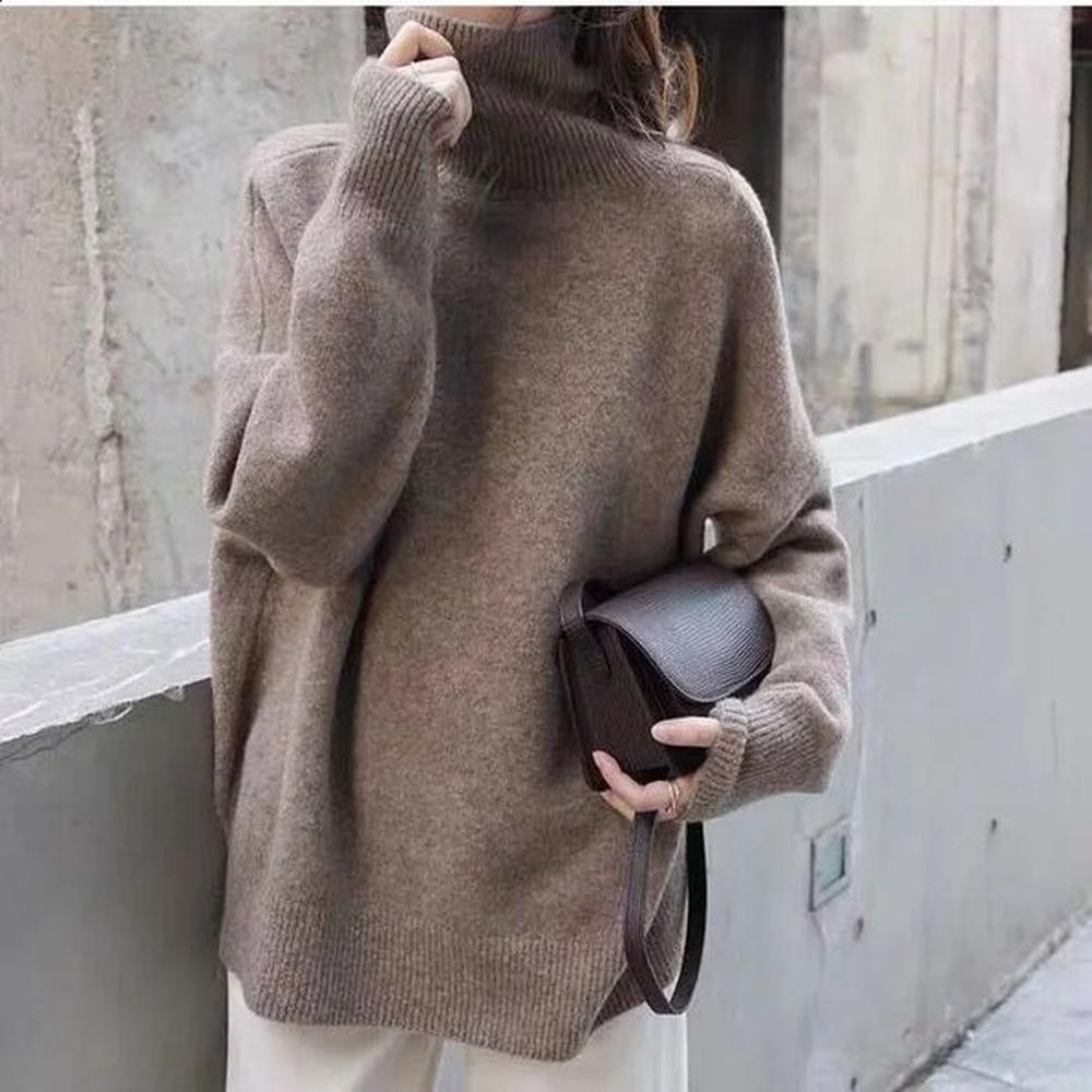 turtleneck knitted sweater for women autumn and winter long sleeve