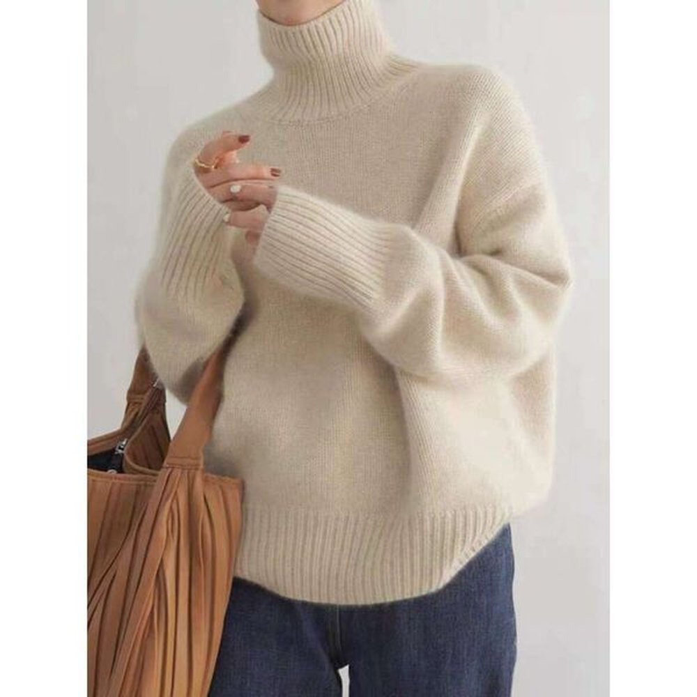 turtleneck pure cashmere womens loose thickened autumn and winter
