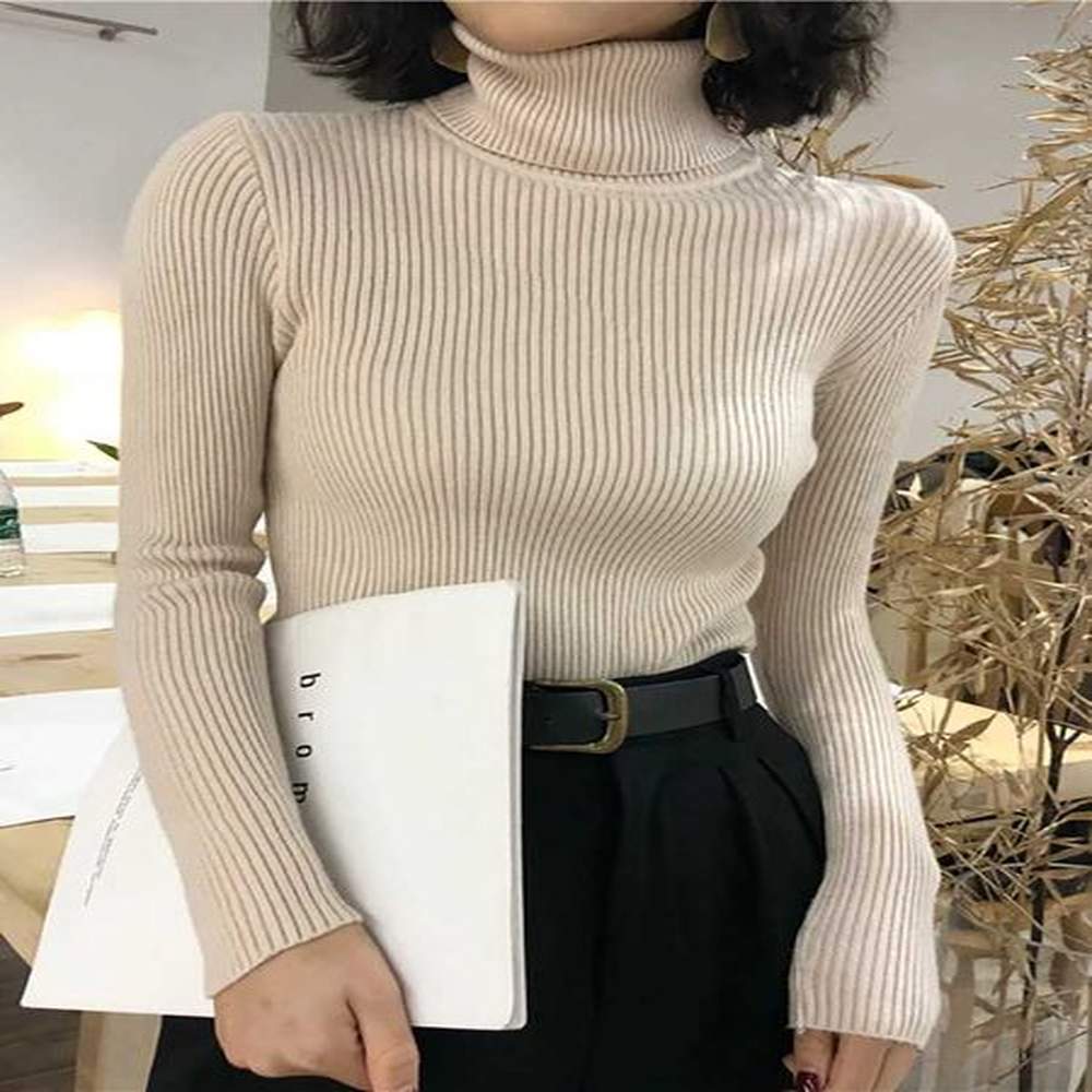 turtleneck sweater womens autumn winter tops korean slim women