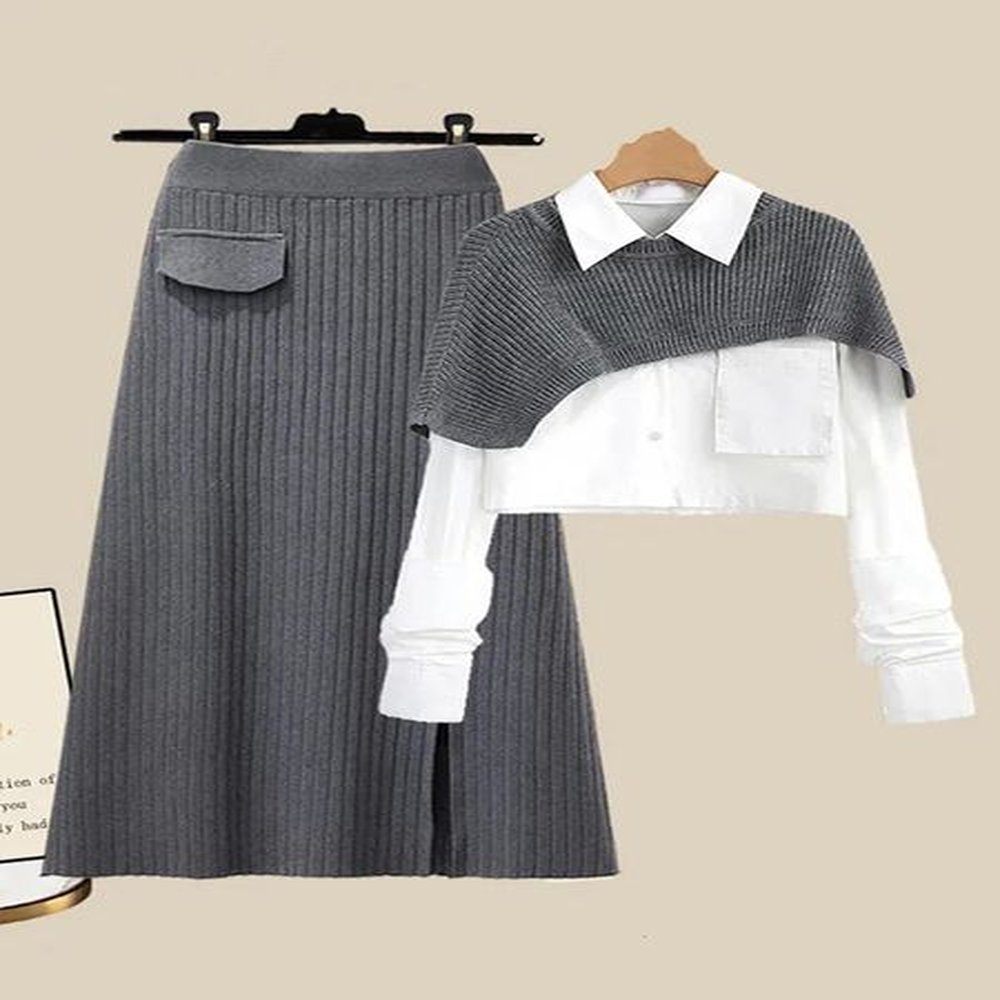 two piece dress two piece dress spring autumn large size