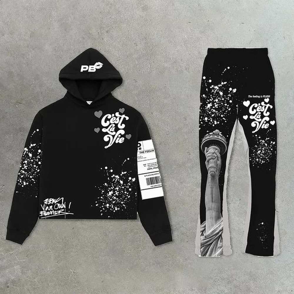 Two Piece Sets Men Women Hip Hop Sweatpants Casual Pants 3D Printing Pullovers Loose Hoodie Sweatshirt Streetwear 241021